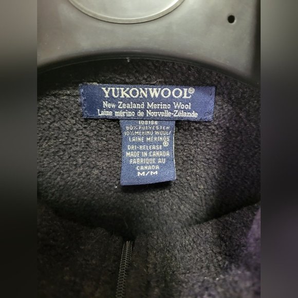 YUKONWOOL Size Medium Wool Blend Black/Dark Gray Pullover Sweater - Picture 3 of 7